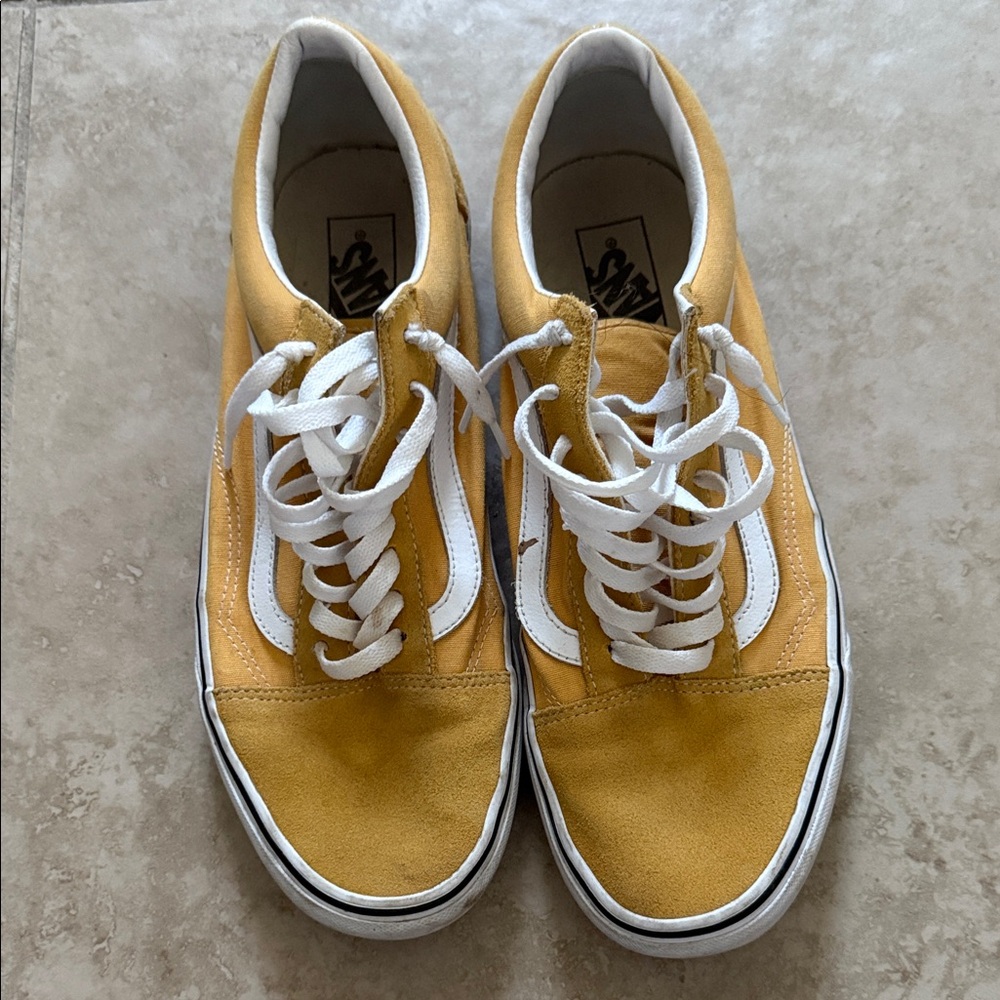 Vans Classic Yellow and White Sneakers